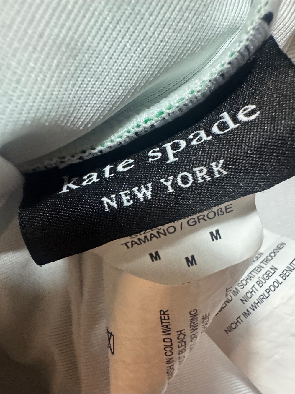 Kate spade women's Green & White Floral One-Piece Swimsuit. Sz med - Picture 6 of 6